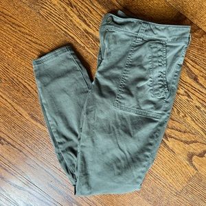 Loft modern skinny ankle pants - olive green 8 petite